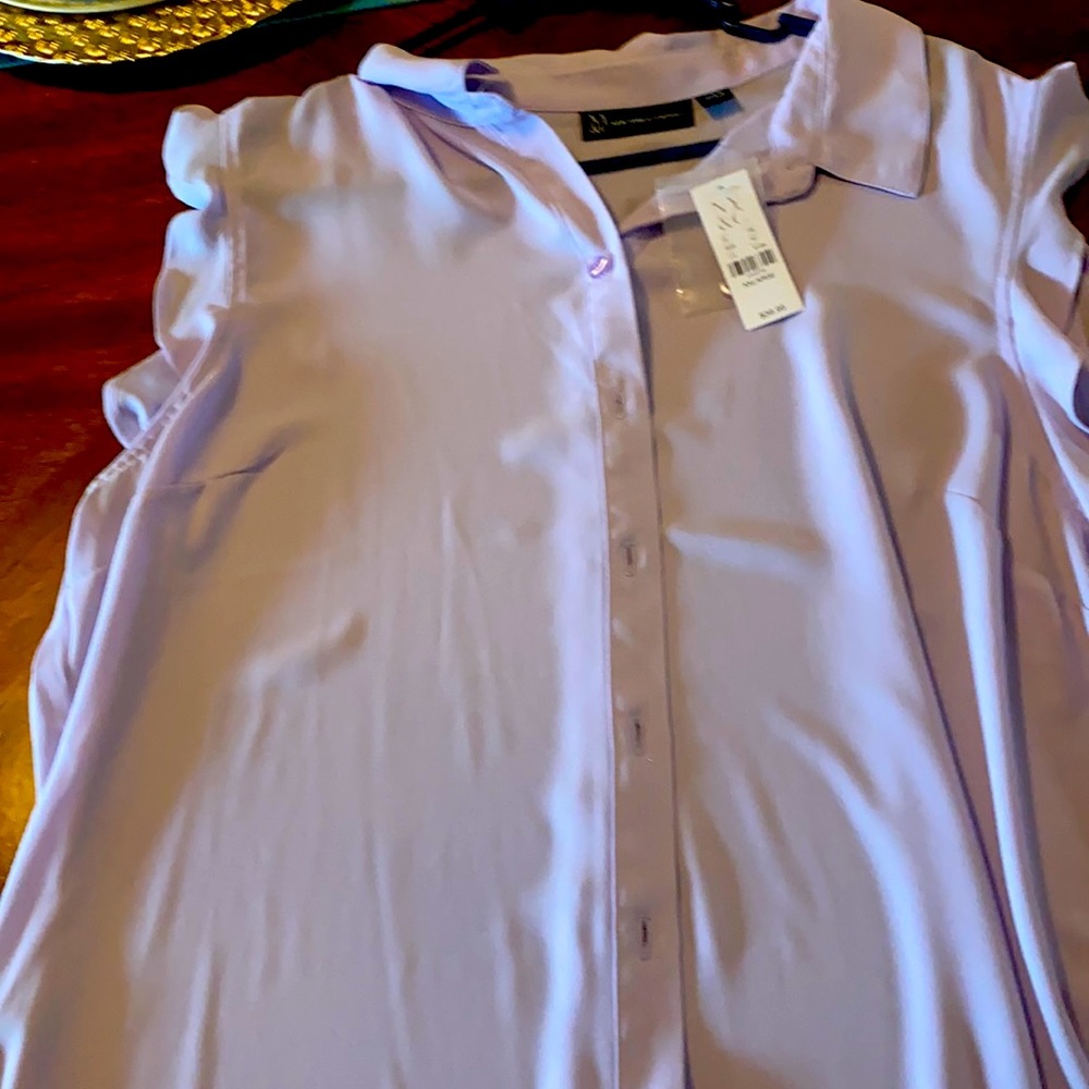 Lavender Flowy Blouse